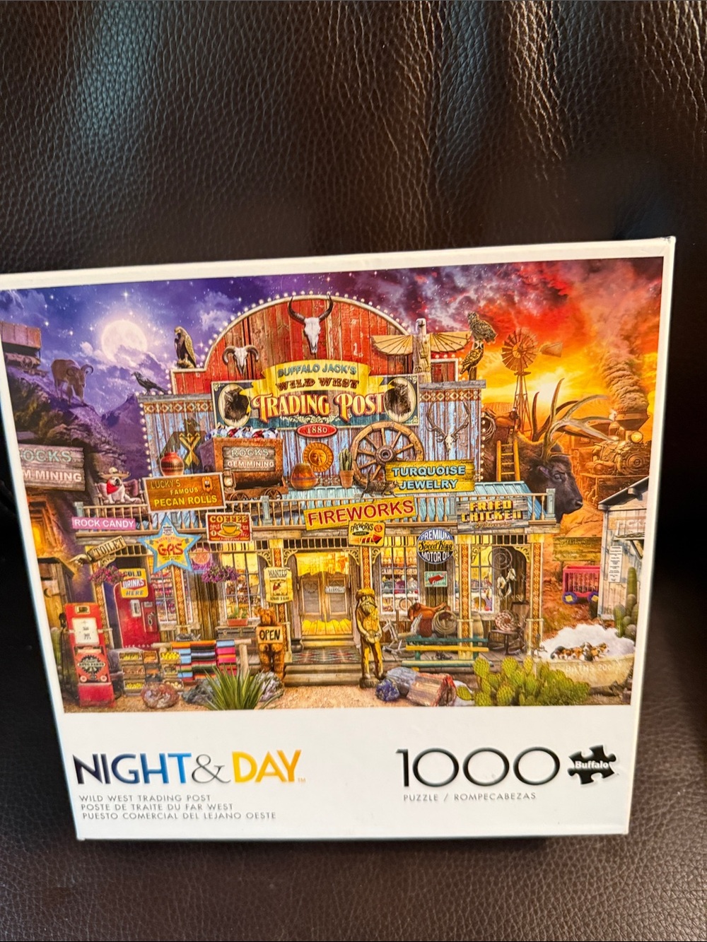 Buffalo Night & Day Wild West Trading Post. 1000 pieces with poster